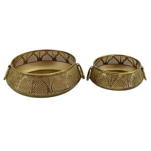 2li Set Metal Eskitme Saksı 28cm