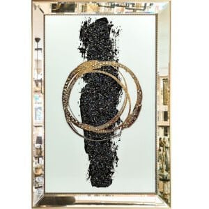 Aynalı Epoksi Soyut Tablo 84x123cm