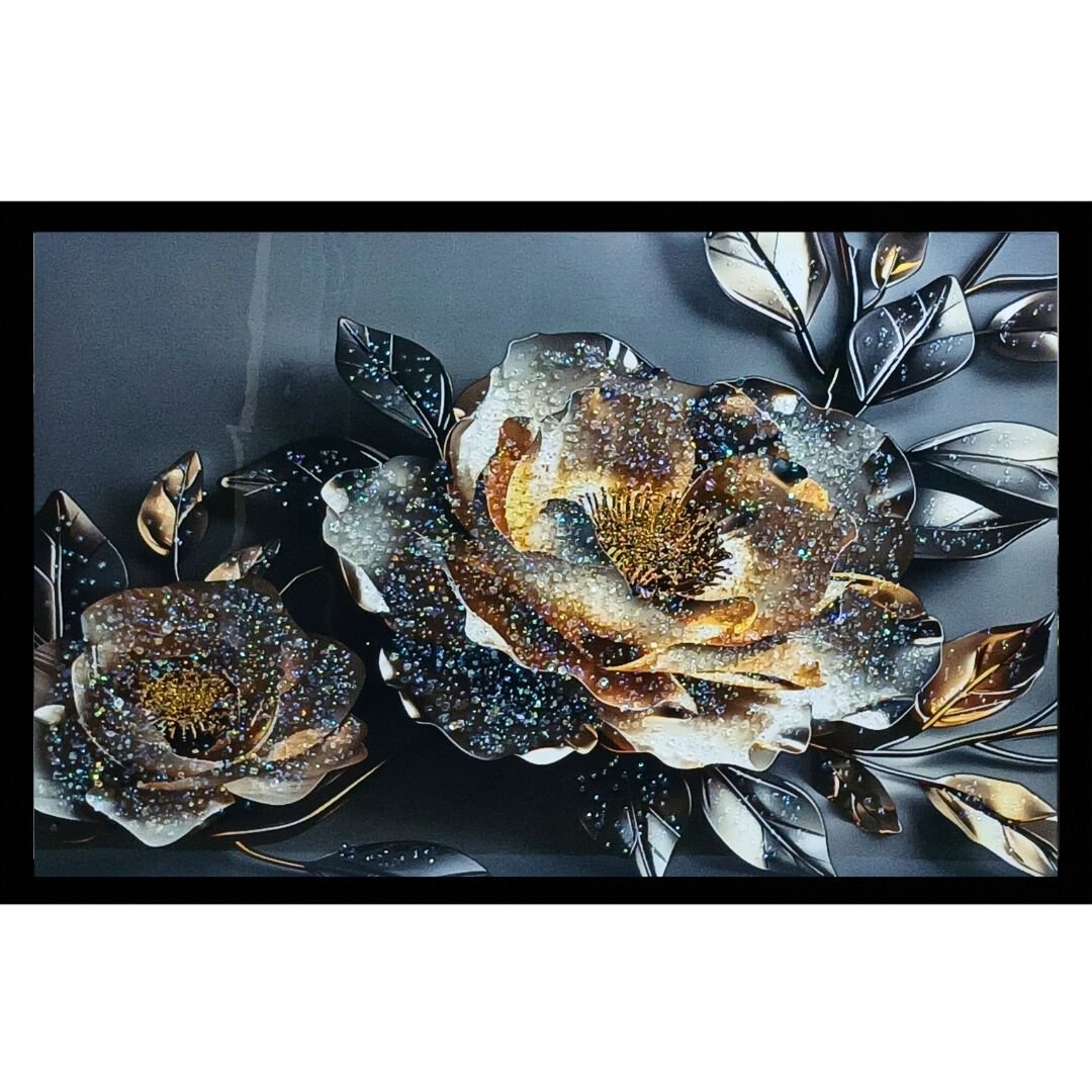 Epoksi Çiçekli Tablo 75x115cm