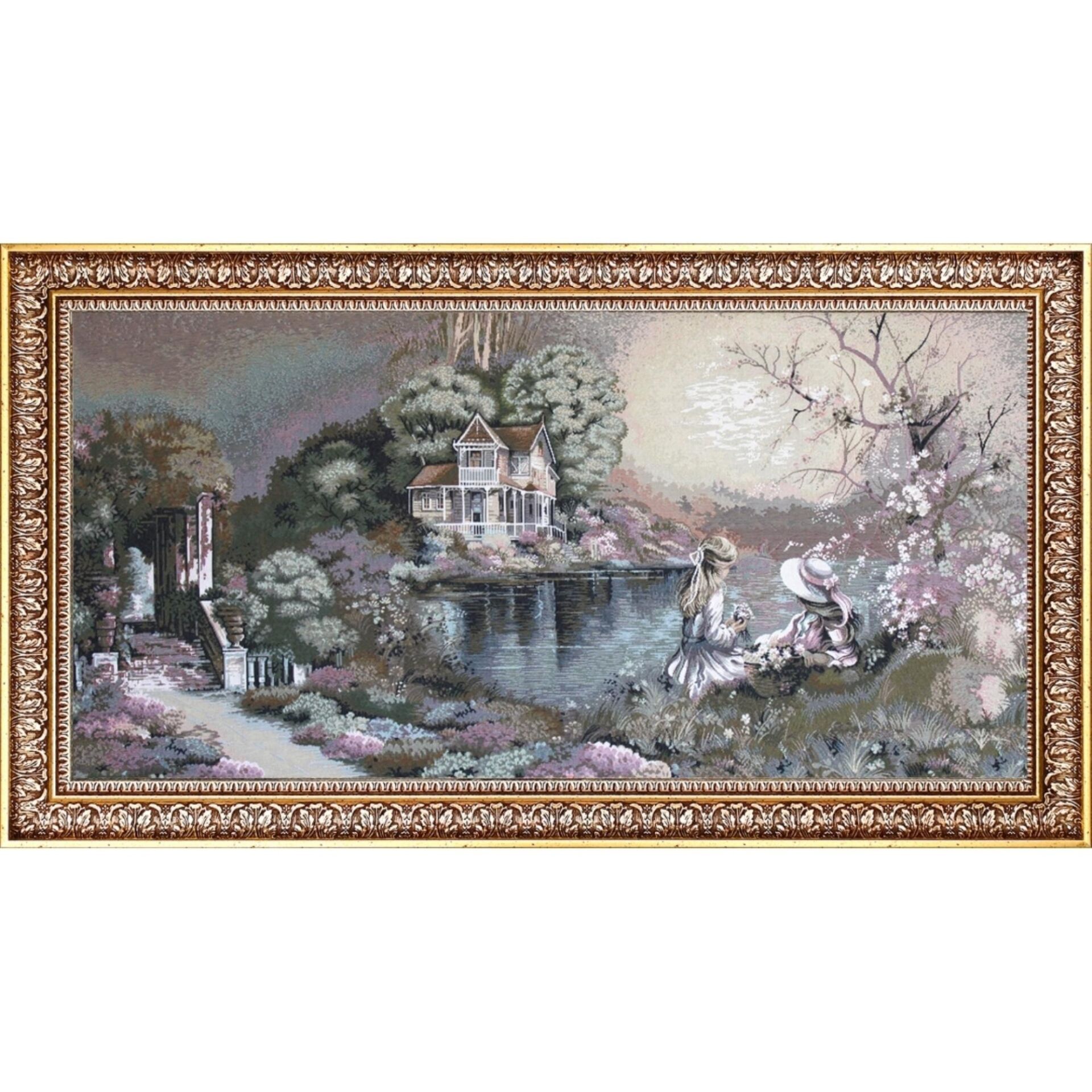 Goblen Göl Evi Tablo 82x142cm