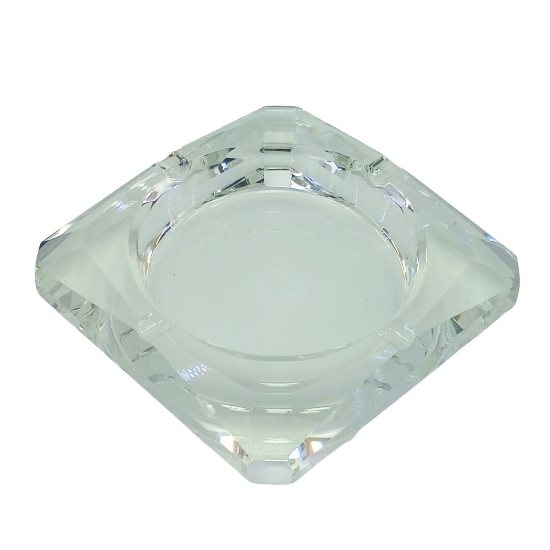 Kristal Kül Tablası Şeffaf 12x12cm