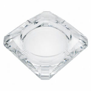 Kristal Kül Tablası Şeffaf 12x12cm
