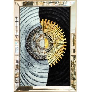 Aynalı Epoksi Soyut Tablo 84x123cm