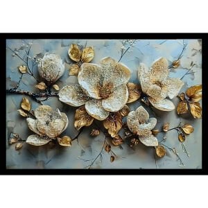 Epoksi Çiçekli Tablo 85x125cm