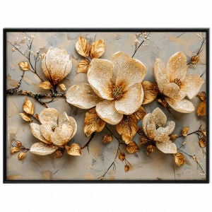Epoksi Çiçekli Tablo 85x125cm