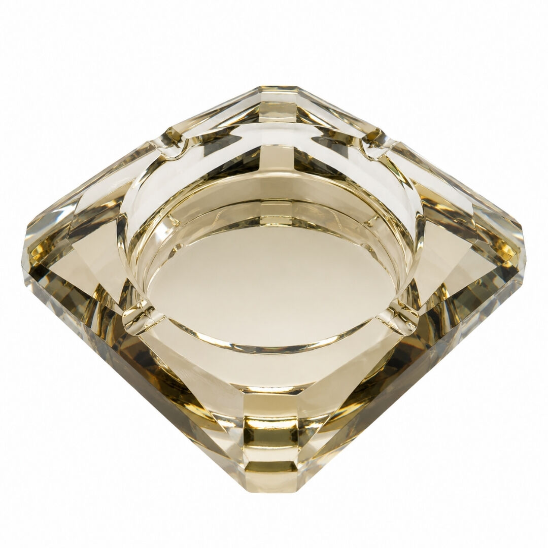 Kristal Kül Tablası Bal 12x12cm