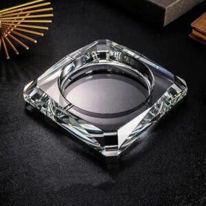 Kristal Kül Tablası Füme 12x12cm