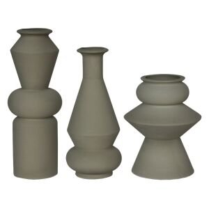 3lü Set Vazo 10x30cm Vizon