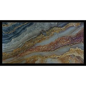 Epoksi Soyut Tablo 75x145cm