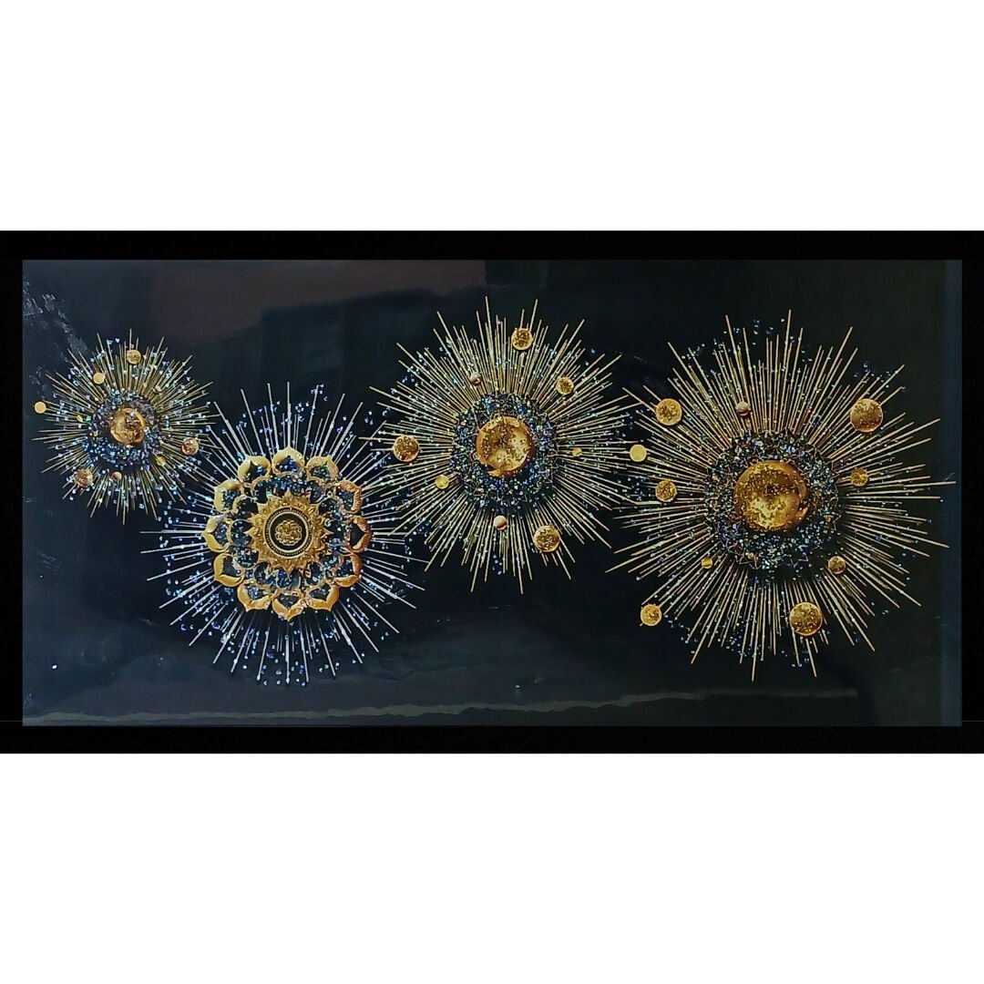 Epoksi Soyut Tablo 75x145cm