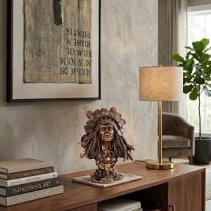 Kızılderili Büst Biblo 22x26cm