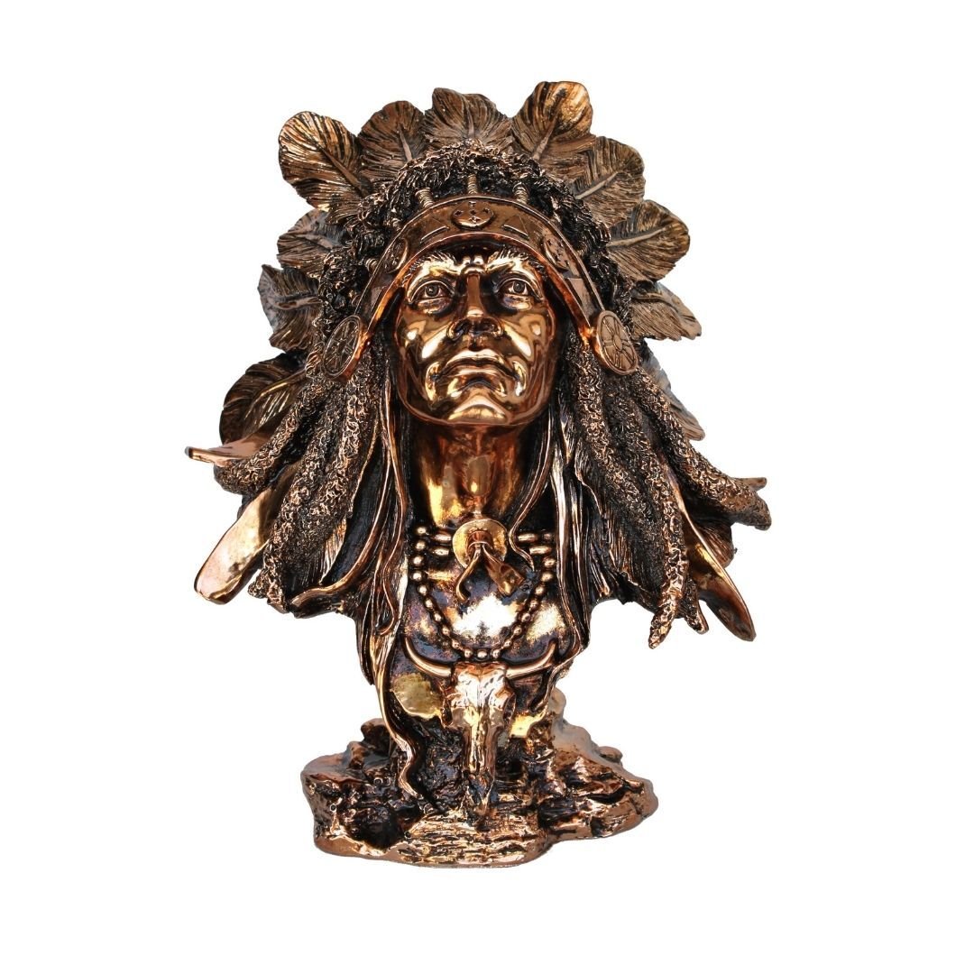 Kızılderili Büst Biblo 22x26cm