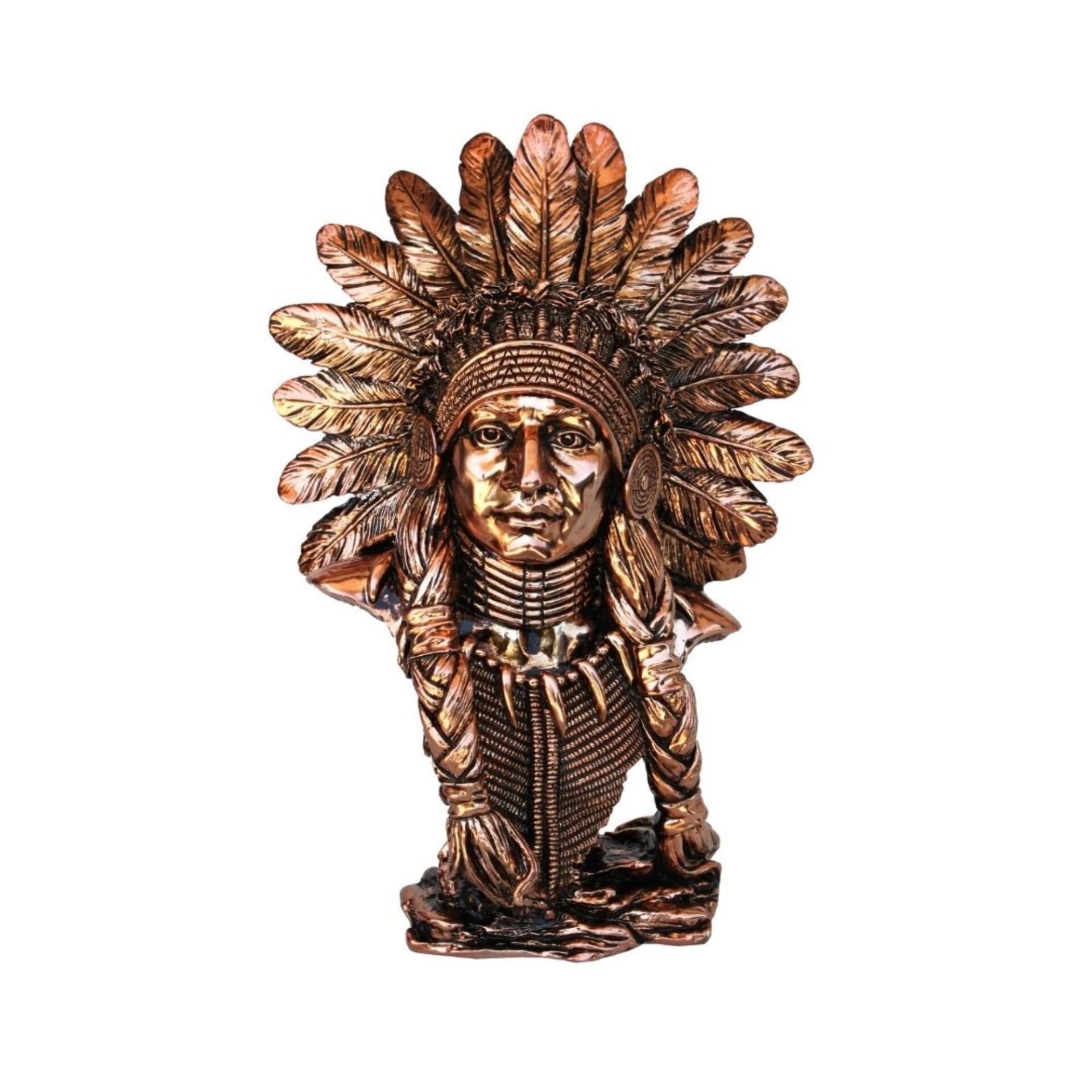 Kızılderili Büst Biblo 20x30cm