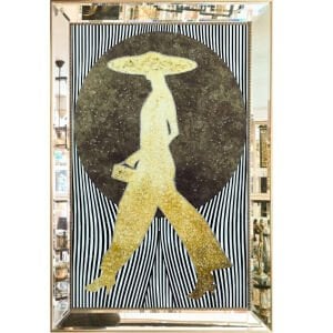 Aynalı Epoksi Soyut Tablo 84x123cm