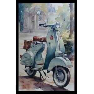 Epoksi Vespa Tablo 75x115cm