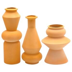 3lü Set Vazo 10x30cm Turuncu