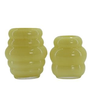 2li Set Renkli Cam Vazo 18x22cm