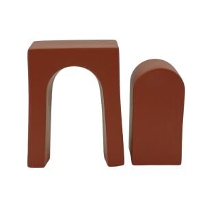 2li Set Soyut Obje 15x20cm Kiremit