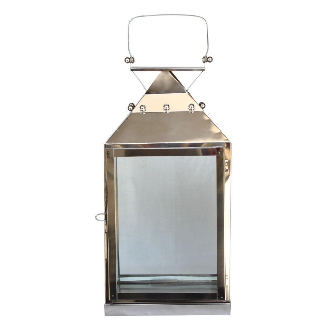 Metal Krom Fener Küçük 26x61cm