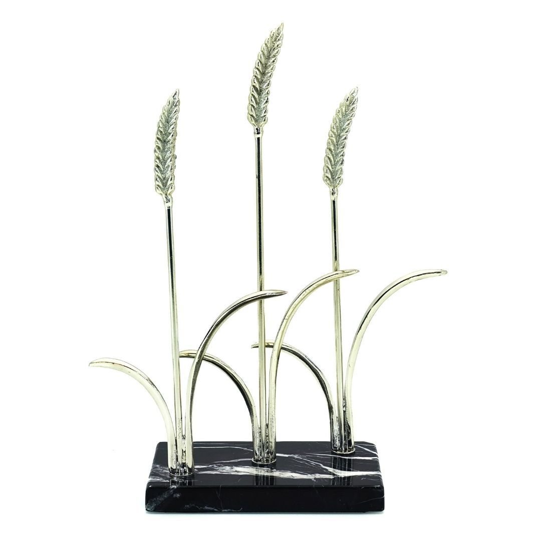 Başak Dekor Üçlü Gümüş 25x32cm