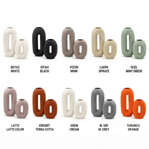 2li Set Oval Vazo 17x32cm