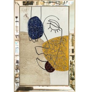 Aynalı Epoksi Soyut Tablo 84x123cm