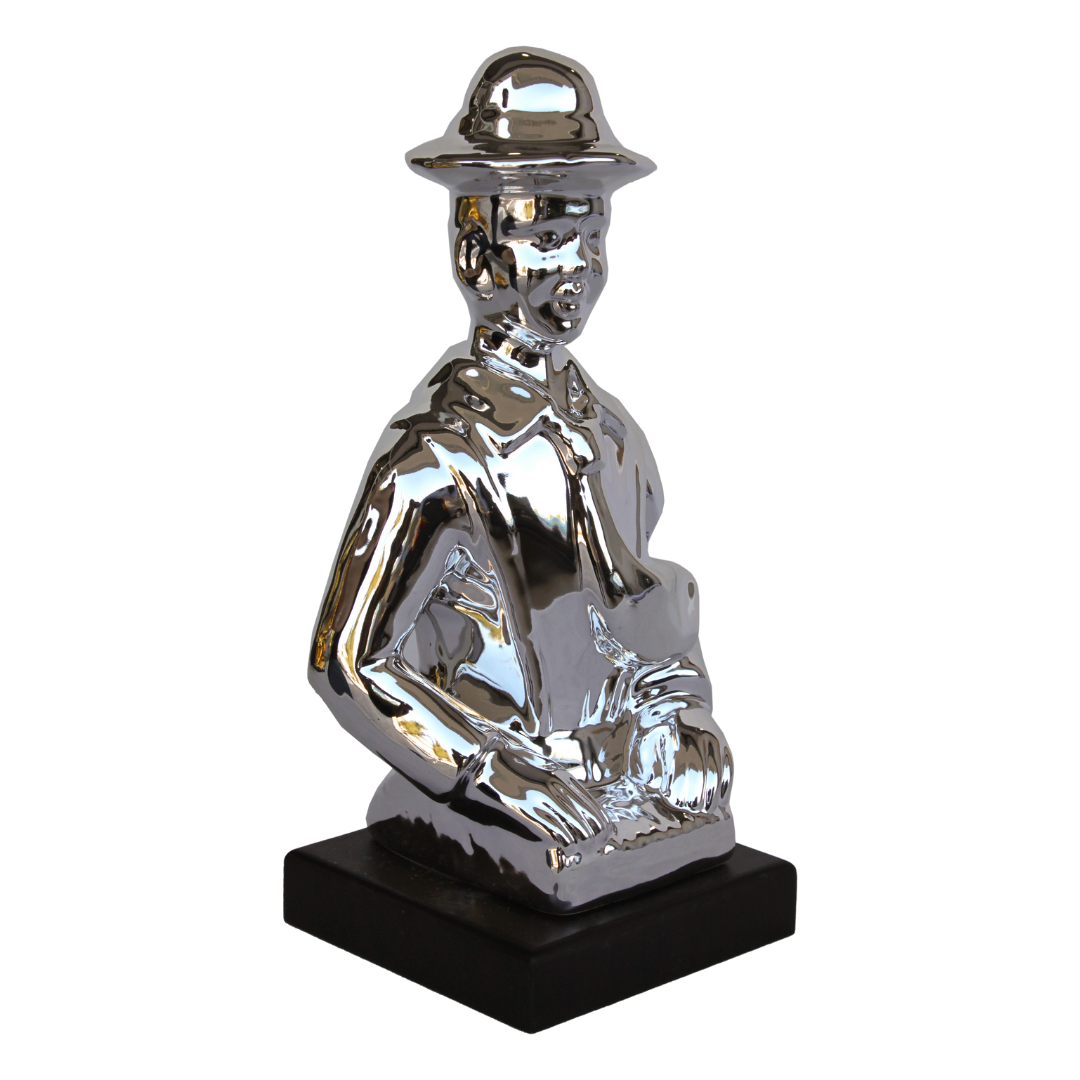 Tiran Cazcı Gümüş 15x28cm