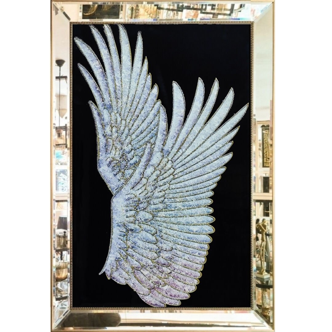 Aynalı Epoksi Kanat Tablo 84x123cm