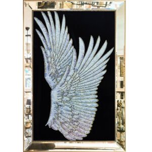 Aynalı Epoksi Kanat Tablo 84x123cm