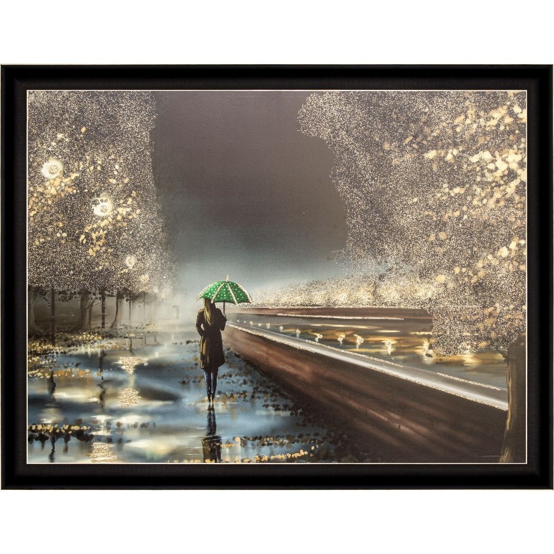 Şemsiyeli Kız Tuval Tablo 102x132cm