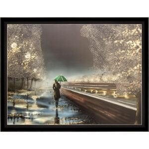 Şemsiyeli Kız Tuval Tablo 102x132cm