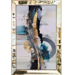 Aynalı Epoksi Soyut Tablo 84x123cm