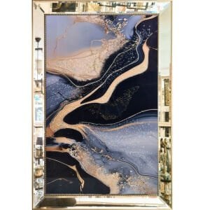 Aynalı Epoksi Soyut Tablo 84x123cm