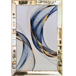 Aynalı Epoksi Soyut Tablo 84x123cm