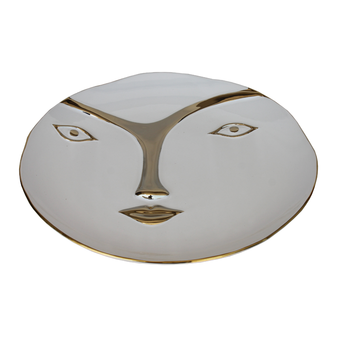 Face Dekoratif Tabak Beyaz 33cm