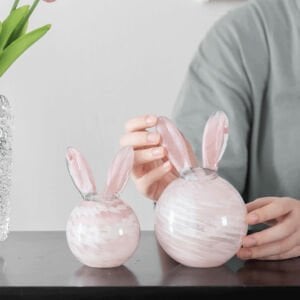 2li Set Cam Tavşan Obje 10x17cm