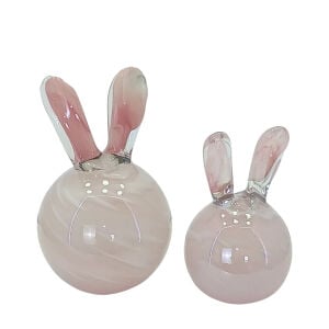 2li Set Cam Tavşan Obje 10x17cm