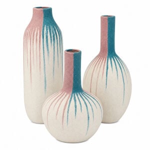 3lü Set Seramik Vazo 14x40cm