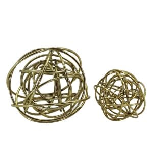 2li Set Metal Yumak Obje 17x17cm