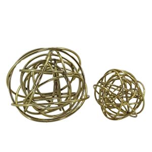 2li Set Metal Yumak Obje 17x17cm