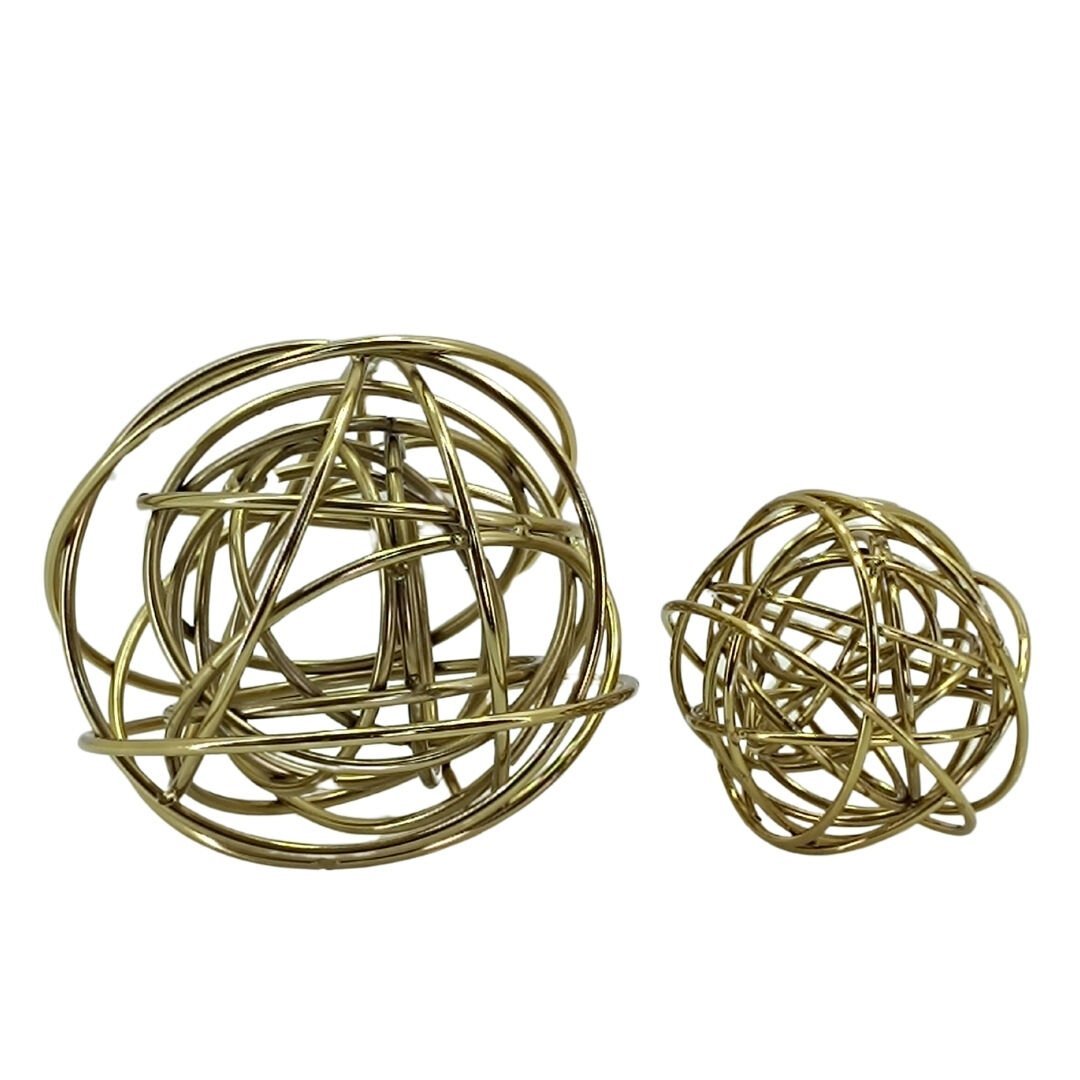 2li Set Metal Yumak Obje 17x17cm