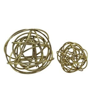 2li Set Metal Yumak Obje 17x17cm