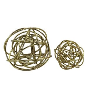 2li Set Metal Yumak Obje 17x17cm