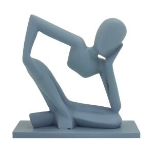 Yan Oturan Yogacı 20x21cm Gri