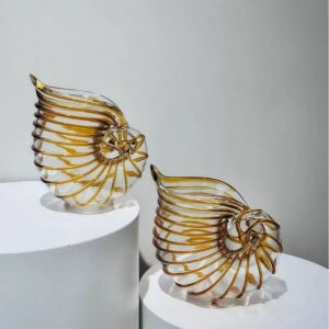 2li Set Cam Deniz Kabuğu 26x29cm