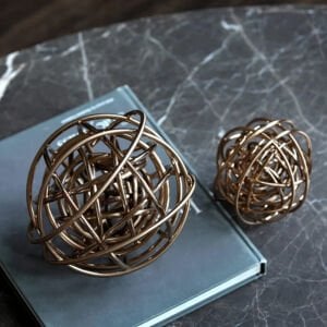 2li Set Metal Yumak Obje 17x17cm