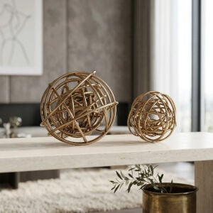 2li Set Metal Yumak Obje 17x17cm