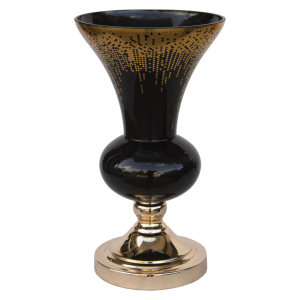 Arvento Prizma Siyah Vazo 20x36cm