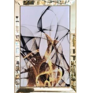 Aynalı Epoksi Soyut Tablo 84x123cm