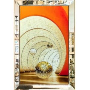 Aynalı Epoksi Soyut Tablo 84x123cm